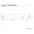 thumbnail image 2 of Kingston Brass Metropolitan 24" Dual Towel Bar, 2 of 2