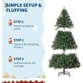 thumbnail image 4 of Senfot 7.5Ft Artificial Christmas Tree with Lights, Premium Spruce Hinge Material, Holiday Xmas Tree with Metal Hinges and Collapsible Base for Office Decorations and Home Gatherings, 4 of 8