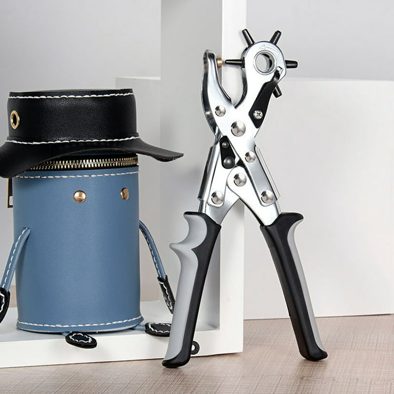Multipurpose Hole Punch Plier Set High Hardness, Rotating Clothing Belt and  Faux Leather Punch Tool for Home Use 