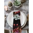thumbnail image 2 of Red Leaf Cloth Napkins Set of 4 Reusable Dinner Napkins, Fall Plant Country Vintage Watercolor Black Cocktail Napkin Washable Table Napkins for Wedding/Holiday Party/Baby Shower 20"x20", 2 of 7