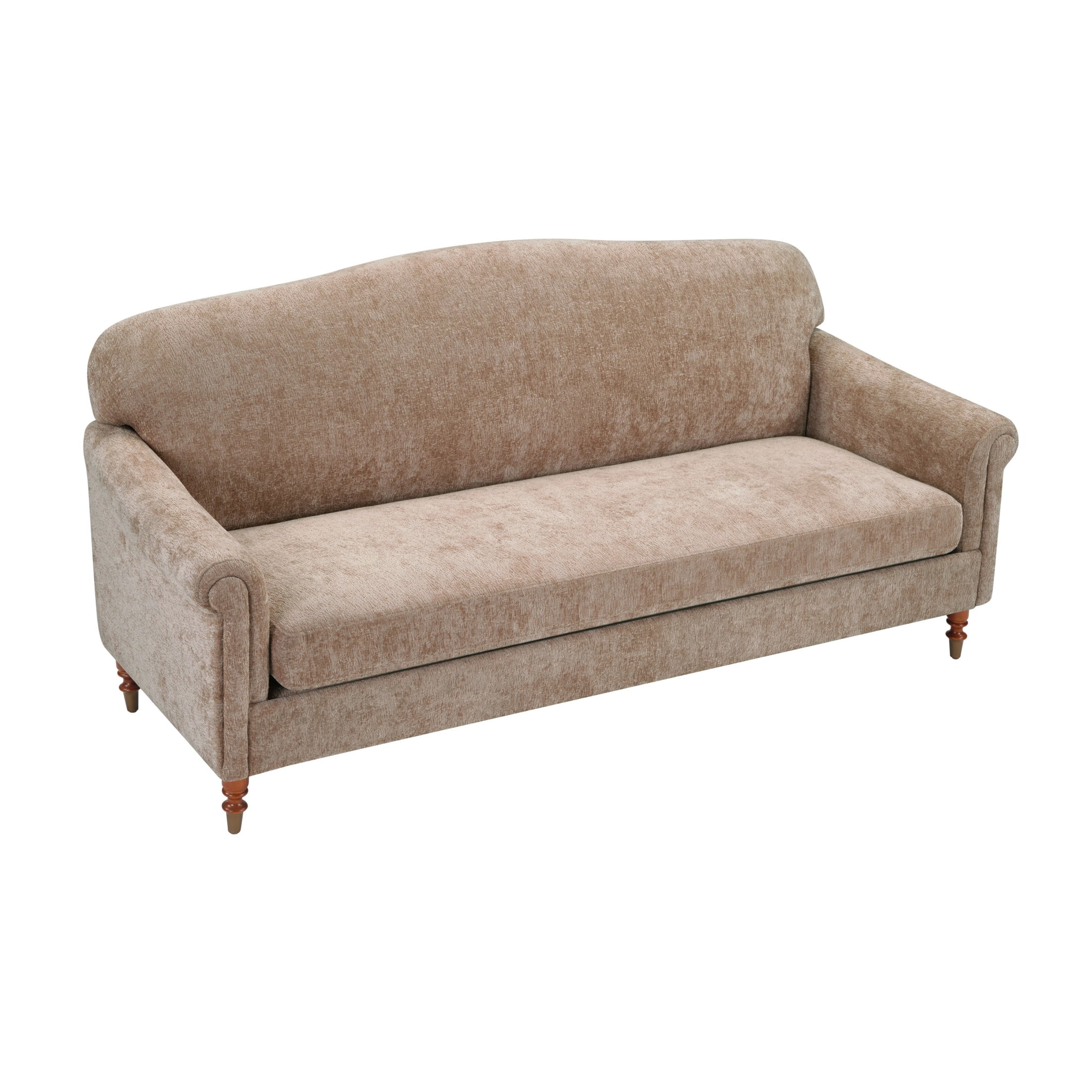 Christopher Knight Home 77.5" Chenille Loveseat Sofa with Rolled Arms, Classic Design 2-seater Couch, Oatmeal