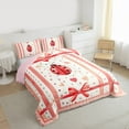 thumbnail image 3 of Feelyou Cartoon Ladybug Full Size Comforter Sets, Love Heart Bow-tie Bedding Sets, 3pcs, 3 of 8