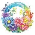 thumbnail image 1 of Kit Con Forma Especial Parcial 5D DIY Arte en El Flores Arcoíris, 1 of 9