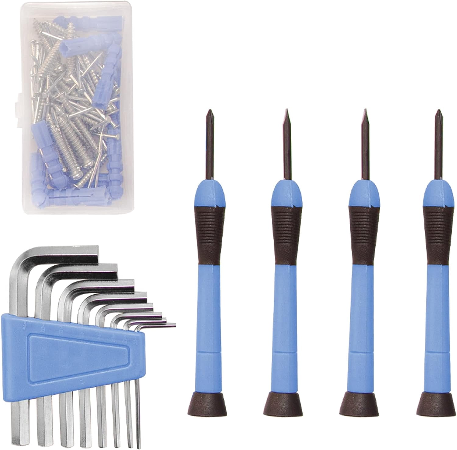 126-Piece Home Tool Set Kit, Basic Household Hand Tools with Storage Case, Blue