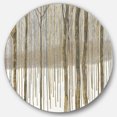 thumbnail image 1 of Designart 'Forest in Winter Gold' Farmhouse Metal Circle Wall Art, 1 of 3