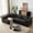 Black, variant on Timbernest 104" Modular Sectional Couch, Modern Boneless Couch for Living Room, L-Shape Convertible Sleeper Sofa, No Assembly Required, Beige