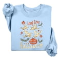 thumbnail image 3 of IDOCLOTHES Halloween Sweatshirt Women Long Live Pumpkin Spooky Ghost Fall Outfits 2026 Trendy Graphic Going Out Tops Womens Fashion Clothing Light Blue, XXL, 3 of 5
