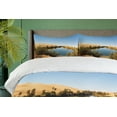 thumbnail image 4 of Ambesonne Desert Duvet Cover Set, Idyllic Oasis Awbari, 2-Calking, Sand Brown Pale Blue, 4 of 6