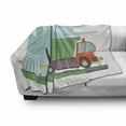 thumbnail image 3 of Garbage Truck Soft Flannel Fleece Throw Blanket, Doodle Style Interpretation of a Garbage Transportation Container on Road, Cozy Plush for Indoor and Outdoor Use, 50" x 70", Multicolor, by Ambesonne, 3 of 6