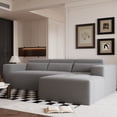 thumbnail image 4 of 109'' Modern Modular Sectional Sofa, Teddy Fabric L Shaped Couch, 3 Seat Corner Sofa Couch, Modern Upholstered Couch with Chaise & Pillows for Living Room Apartment, No Assembly Required BN.3435, 4 of 15