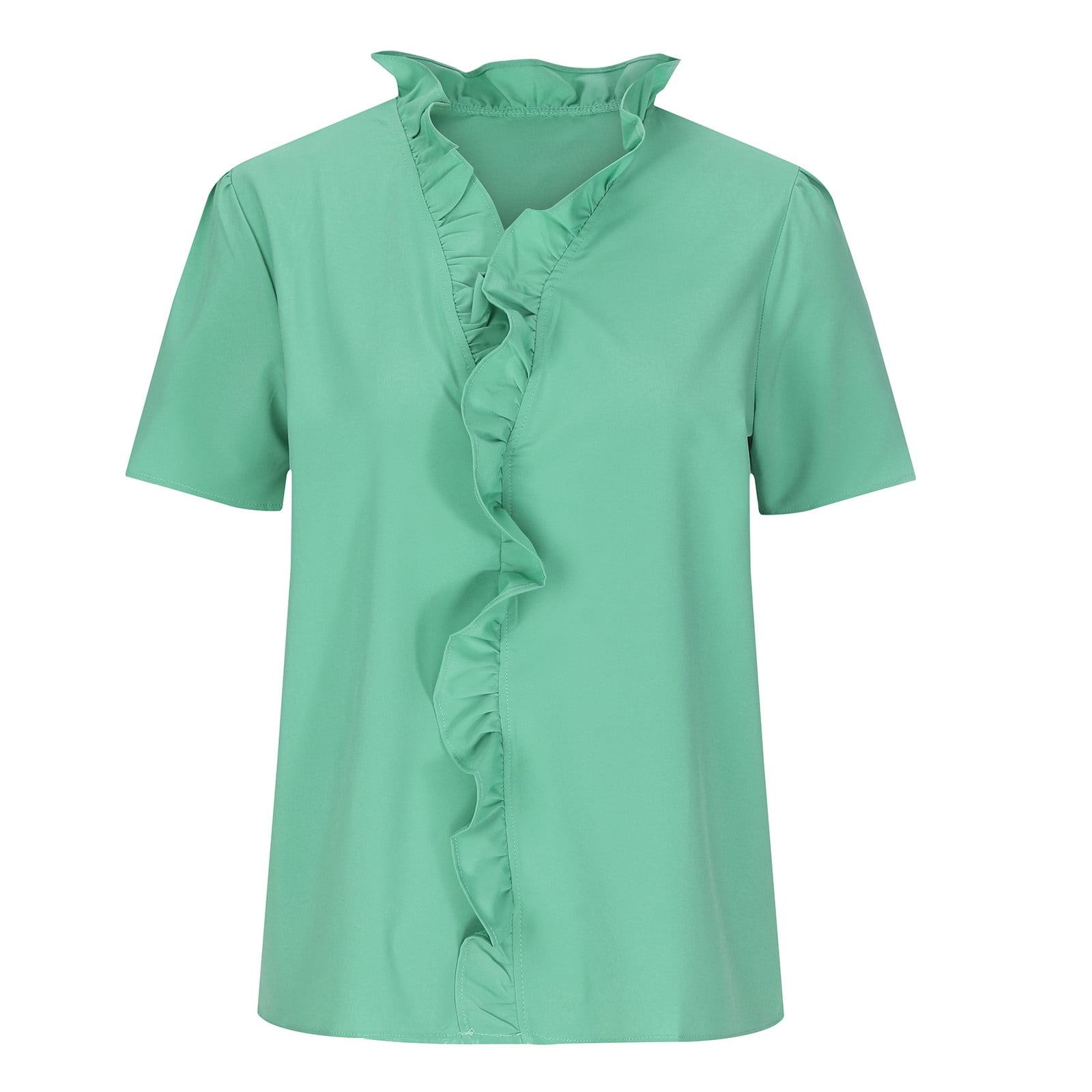 halogen ruffle neck blouse