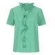 thumbnail image 4 of Blusa Informal Elegante Para Mujer, Cuello Con Volantes de Color Sólido, Manga Larga, Con Volantes, Cuello en V, Manga Corta Odeerbi  ODB161982, 4 of 8