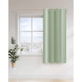 thumbnail image 4 of Sage Green Thermal Insulated Blackout Curtains for Bedroom 84 Length White Striped Room Darkening Curtain 1 Panel Grommet Window Curtain Drape for Living Room Nursery Room, 4 of 7