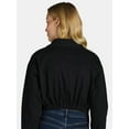 thumbnail image 5 of Madden NYC Women's Cropped Jacket With Zipper, Sizes XXS-XXL, 5 of 6