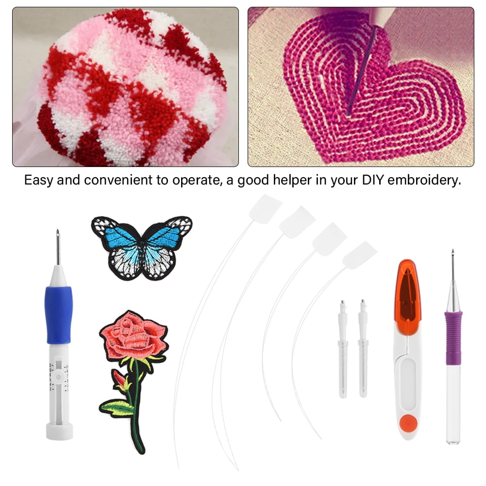 Fyydes DIY Embroidery Pen Punch Needle Kit Set Craft
