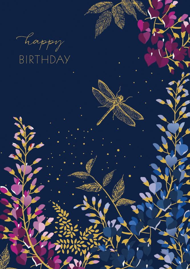 Dragonfly Birthday Greeting CA: 6 Pack (Other) - Walmart.com - Walmart.com