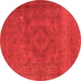 thumbnail image 1 of Ahgly Company Indoor Round Oriental Orange Industrial Area Rugs, 6' Round, 1 of 4