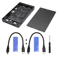 thumbnail image 3 of HDD Enclosure M.2 NVMe Dual Bay HDD Enclosure Gen2 10Gbps HUB Docking Station HDD Accessories, 3 of 7