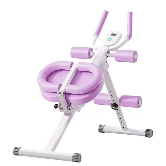 Adjustable Ab Machine 3 Slope & 5 Heigh, Multifunctional Ab Workout Equipment Foldable Abdominal Trainer with LCD Data Display Silent Pulleys for Abs Workout at Home Gym