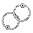thumbnail image 3 of 2pc 16g 8mm Captive Bead Hoop Lip Nose, 3 of 5