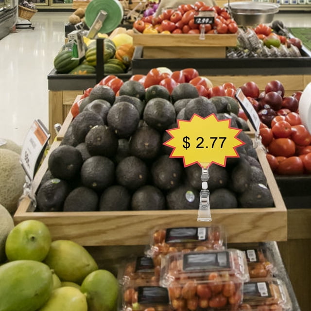 CIMAXIC 1Jgo Portatarjetas Para Etiquetas Precio En Supermercado Amarillo