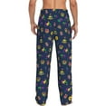 thumbnail image 3 of Picia Mardi Gras Carnival Mens Soft Woven Cotton Elastic Waistband Sleep Pajama Pant Lounge Sleep Pant With Pockets And Drawstring-Large, 3 of 9