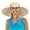 Khaki, variant on Sun Beach Hats for Women Trendy Summer Vacation Straw Hat Boho Bow Wide Brim Packable Hat