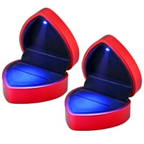 Yescom Heart Shape LED Ring Box Jewelry Wedding Engagement Proposal Light Case 2 Pack