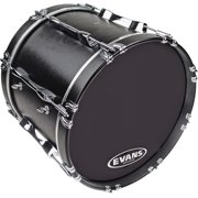 EVANS MX2 Black Marching Bass Drum Head Black 28 in.