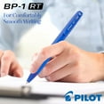 thumbnail image 3 of Pilot BP-1 RT 0.7mm Fine Tip Ball Pen with Soft Rubber Grip | Blue Ink, Pack of 12, 3 of 6