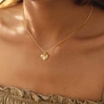 thumbnail image 3 of Turandoss 14K Gold Plated Dainty Heart Pendant Necklace for Women Girls Cute Love Chunky Choker Adjustable Chain Jewelry Trend Birthday Gifts for Women, 3 of 7