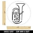 thumbnail image 2 of Tuba Music Instrument Sketch Self-Inking Rubber Stamp Ink Stamper - Lime Green Ink - Medium 1 Inch, 2 of 7