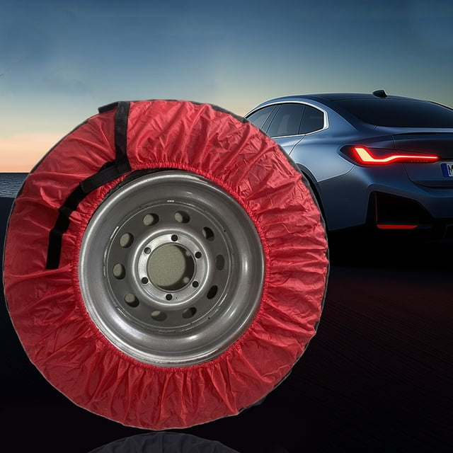 Housse de Pneu de Voiture Réglable Protection Solaire Universelle pour Roues de Rechange 80cm/31 Pouces Tissu Oxford Imperméable avec Cordon Élastique pour RV Bateaux Remorques Campeurs Jeeps Camions Bleu Rouge Gris