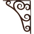 thumbnail image 4 of Ekena Millwork 2"W x 12"D x 15"H Tristan Wrought Iron Bracket, (Triple center brace), Antiqued Copper, 4 of 8