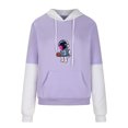 thumbnail image 4 of Sudadera Para Mujer Sudaderas Con Cuello Redondo Moda Casual Impreso Blusa de Manga Larga Tops Sudadera Patchwork Con Capucha Odeerbi  ODB146030, 4 of 6