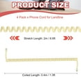 thumbnail image 2 of Uxcell 4 Pack Phone Cord for Landline, 6.6 Feet(Coiled 1.3 Feet) RJ9/RJ10 4P4C Landline Handset Cord Universal Telephone Phone Cable for Telephone Handset Accessory, Beige, 2 of 6