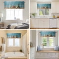 thumbnail image 5 of Summer Ocean Starfish on Blue Valances for Windows,Kitchen Valance Rod Pocket Short Curtain, Vintage Wood Board Valance Curtain Window Valances for Bedroom Bathroom Living Room 42x12in, 5 of 9