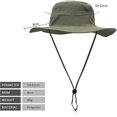thumbnail image 3 of Dww-unisexe Chapeau Soleil Pliable Upf 50 + Anti Uv Vacances Alpinisme Outdoor Tanche Chapeau De Voyage Safari Casquette Homme Femme Bucket Hat, 3 of 5