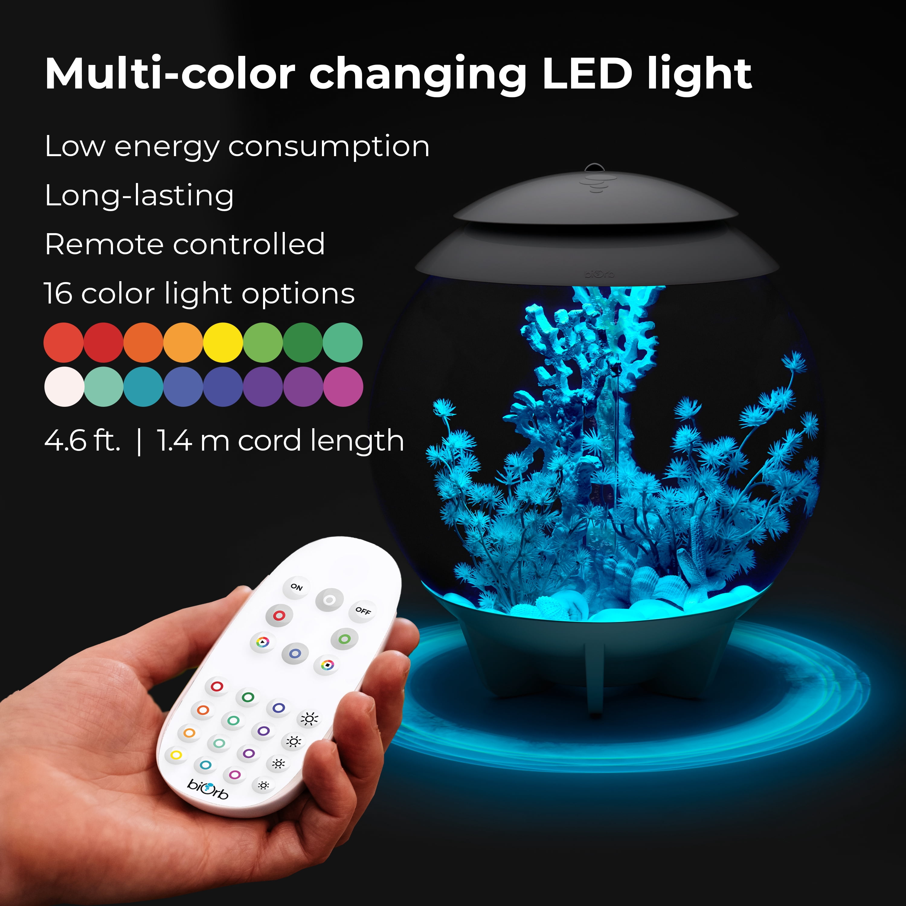 biOrb HALO 15 Aquarium with MCR Light - 4 gallon, white