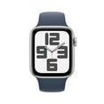 thumbnail image 2 of Apple Watch SE (2nd Gen) [GPS 44mm] Smartwatch with Silver Aluminum Case and Storm Blue Sport Band - S/M. Fitness & Sleep Tracker, Crash Detection, Heart Rate Monitor, 2 of 9