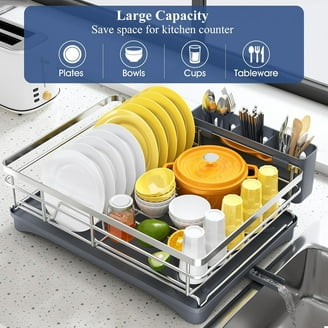 Sabatier Expandable Stainless Steel Dish Rack with Rust-Resistant