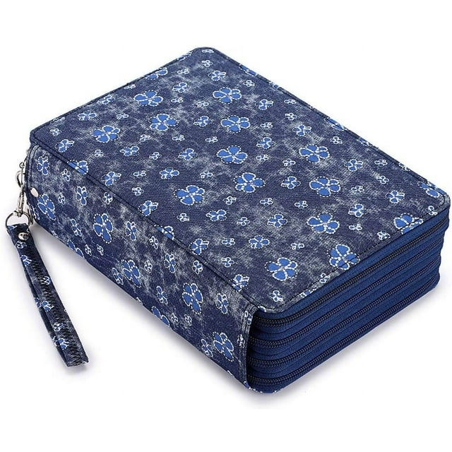 Estuche para lápices de colores, portalápices con 200 ranuras, estuche para lápices de gran capacidad, caja de almacenamiento con asa y práctico estuche para lápices de colores Ormromra HMHZ1307-3