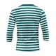 thumbnail image 4 of Ceisia Men's Spring Summer Casual Regular Fit Crew Neck Three-Quarter Sleeve T-Shirt Multi-Color Striped Cotton-Like Jersey Stretch Fabric Green XXXL Gifts, 4 of 6