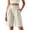 *Beige, variant on Binmer Women’s Elastic High Waist Pleated Bermuda Shorts with Pockets,Casual Loose Fit Summer Shorts Beige,Women's Plus L