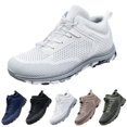 thumbnail image 2 of NOKIO Men Knit Walking Sneakers Breathable Wide Toe Athlet𝗂c Shoes with Adjustable Elastic Strap, Non-S𝗅ip Durab𝗅e Hiking Shoes Summer Lightweight Running Shoes for Back to College, 2 of 7