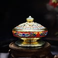 thumbnail image 3 of Quemador de con tapa 6cm ornamento quemador de dorado Sunnimix sostenedor de incienso, 3 of 7