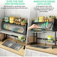 thumbnail image 3 of Adjustable Over Sink Dish Rack 28.34 to 31.49 Inches Space Saving Drying Rack with Cover for Kitchen Shelf Organization Large Capacity Multi Tier Rust Resistant, 3 of 6