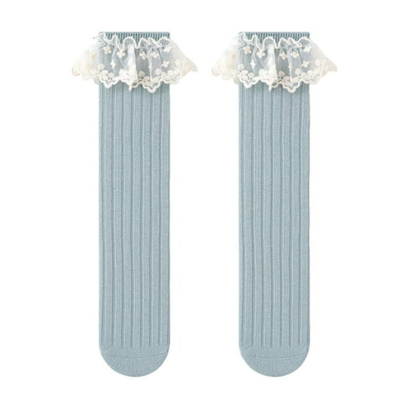 Generic Lace Ruffle Socks Boat Socks for Teen Girls Breathable Lolitas Socks Cotton Fashion Loose Long Thin Socks for 0-13 Years