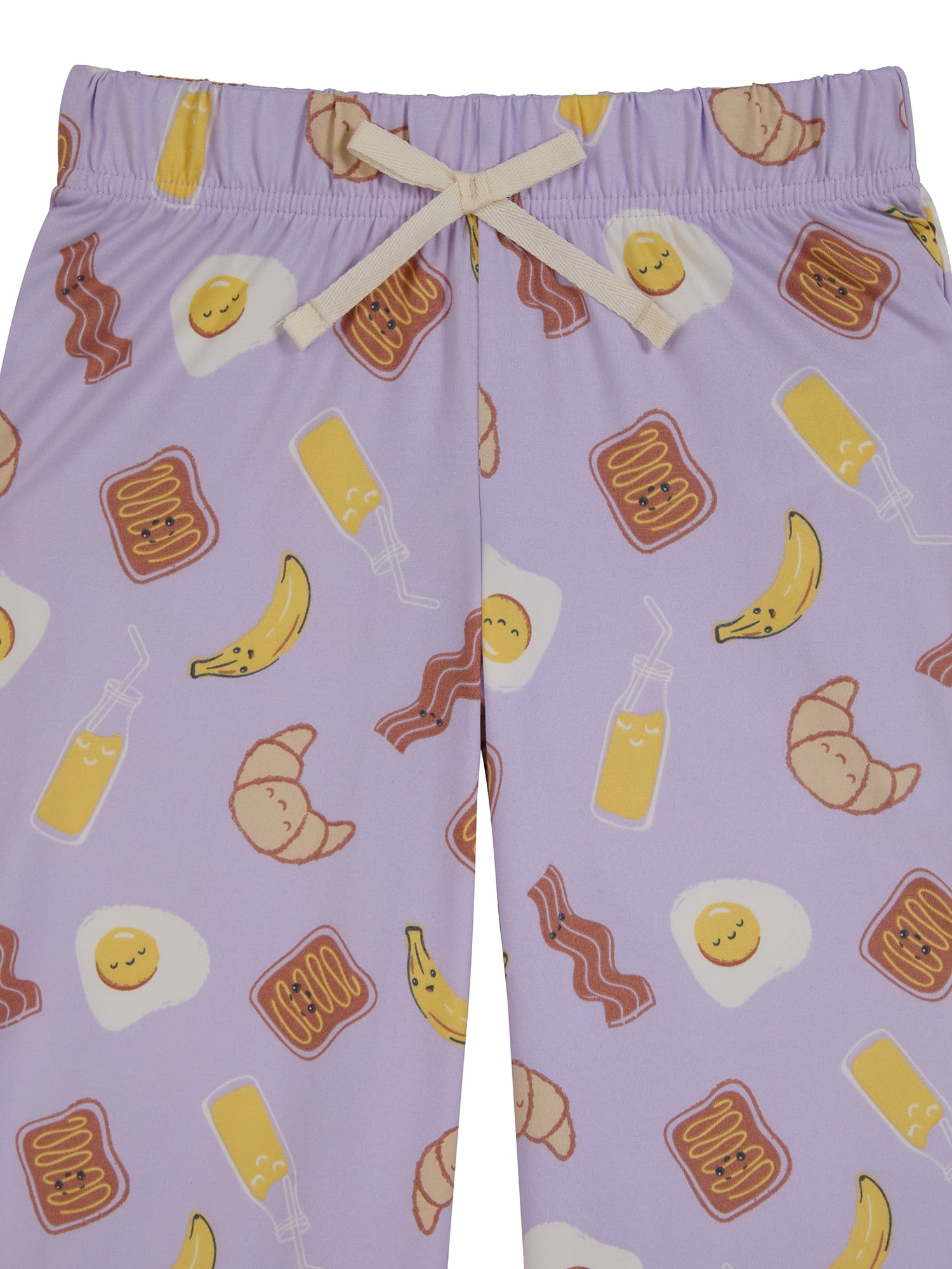 Wonder Nation Girls Button Front Long Sleeve Top & Pant Pajama Set with an Eyemask, 3-Piece, Sizes 4-18 & Plus
