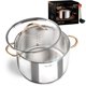 thumbnail image 1 of Olla Stock Ciwete de 7,5 L de acero inoxidable tricapa para inducción, 1 of 9